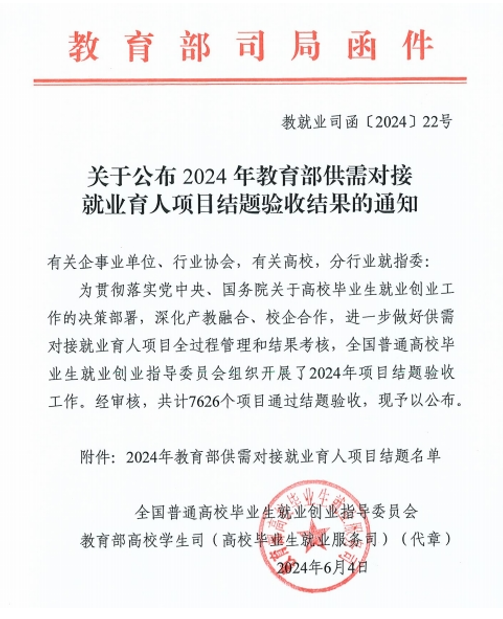 9091美高梅信息成功通过教育部就业育人项目验收